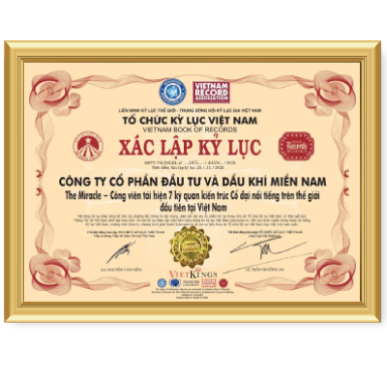 The Miracle kỷ lục  là “Công viên 7 kỳ quan đầu tiên tại Việt Nam”